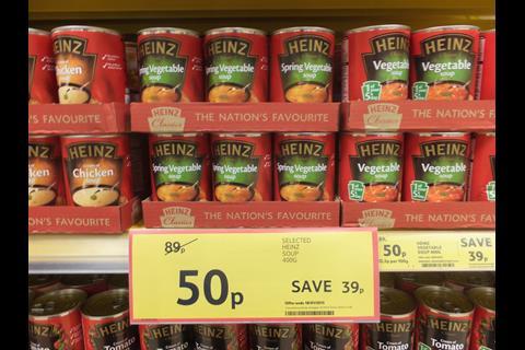 Heinz soup is available for just 50p